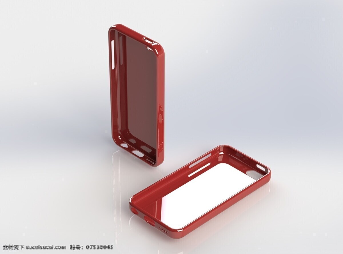 5例 iphone 的情况下 3d模型素材 建筑模型