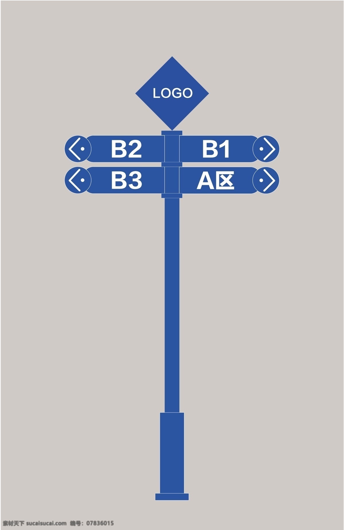 楼宇指示牌 蓝色 导向牌 指示牌 楼栋 楼宇 立杆 导向杆 楼宇导向杆 vi