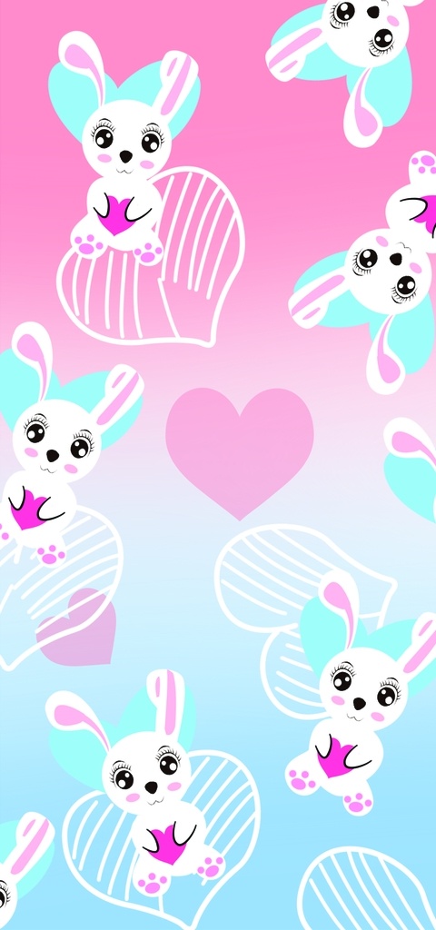 兔子 抱 爱心 手机壳 手机壳图案 潮流 潮牌 图案 分层