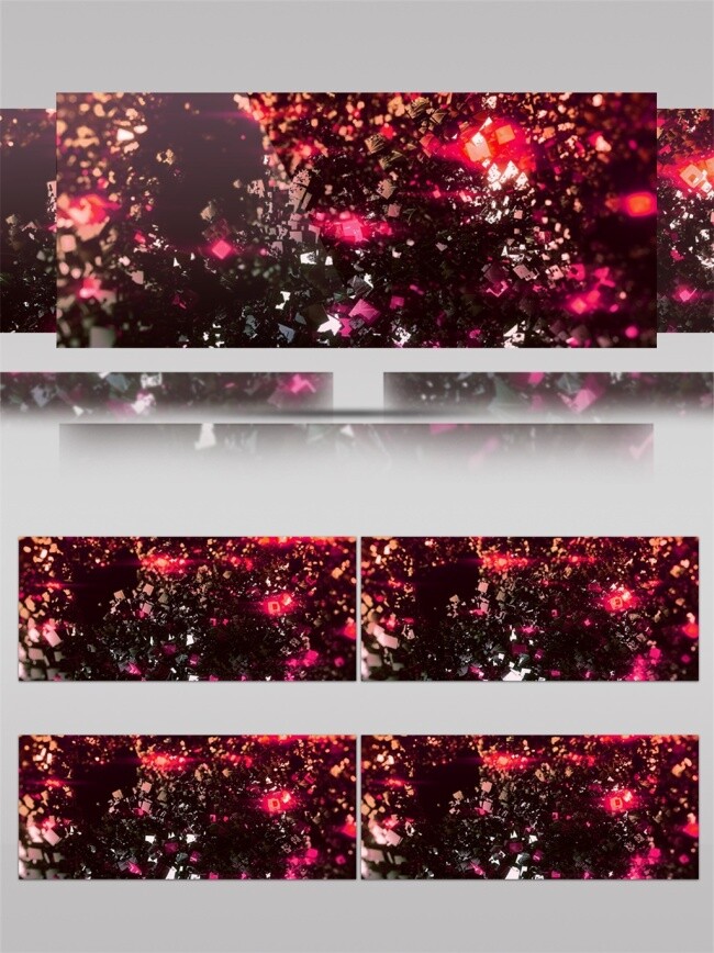 红色 璀璨 宇宙 动态 视频 星际 光束 激光 高清素材 光景素材 唯美素材