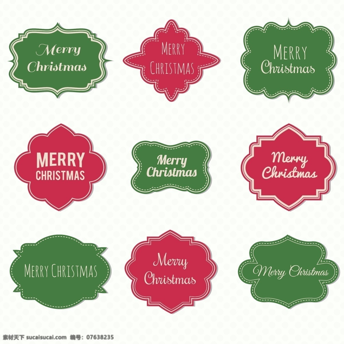 圣诞节 标签 设置 圣诞节背景图 ai素材 圣诞节素材 红色 标志 绿色 圣诞节快乐 喜庆