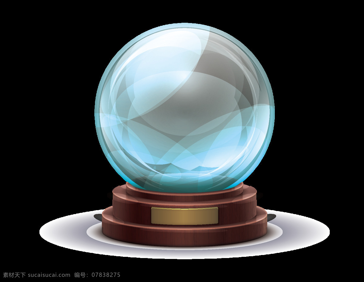 卡通 蓝色 水晶球 元素 简约 蓝色渐变 矢量元素 手绘 魔法球 透明球 ai元素