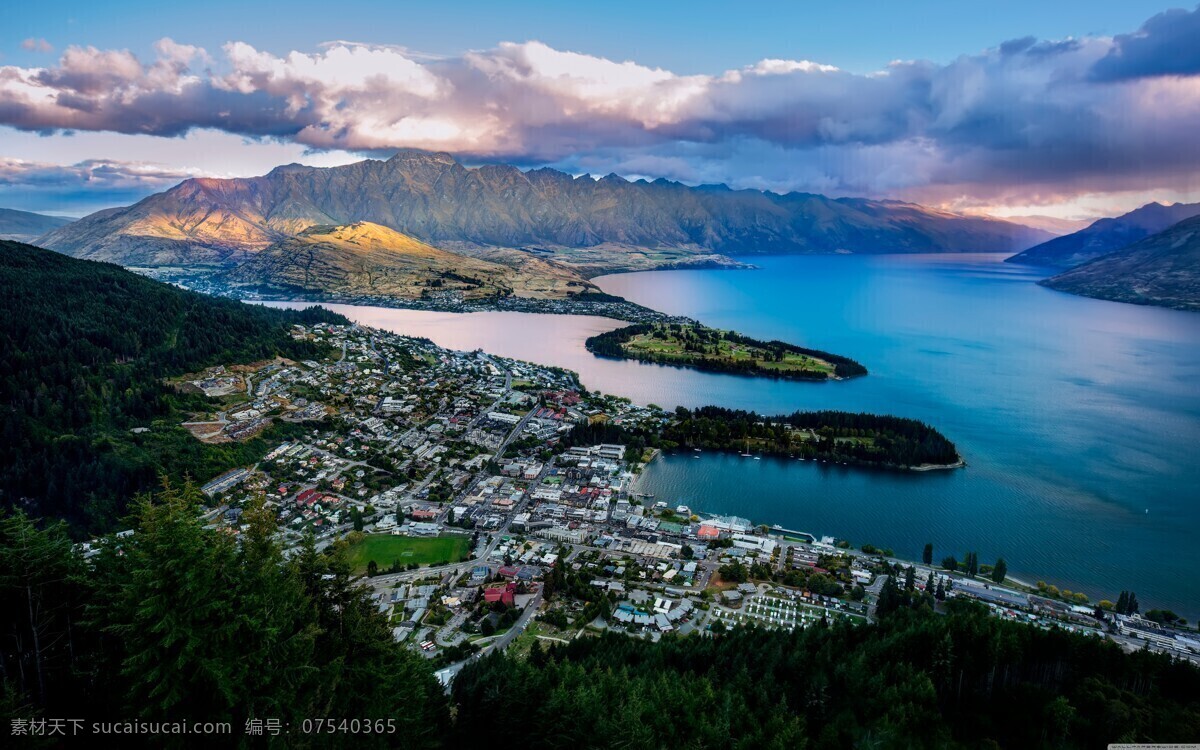 新西兰 皇后 镇 俯瞰 皇后镇图片 新西兰皇后镇 皇后镇 俯瞰图 远山