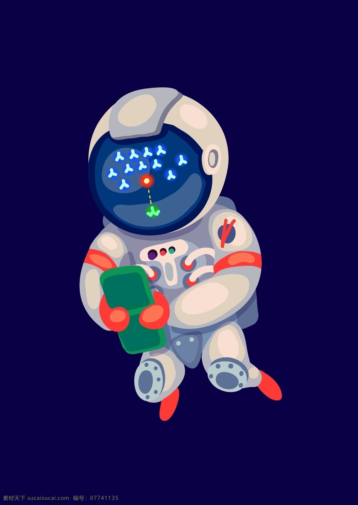 太空 游戏机 元素 插画 人员 商场 手绘 游戏 宇宙
