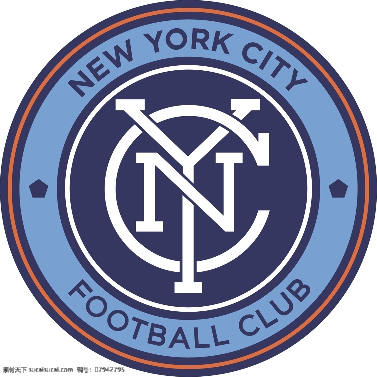 纽约城 足球 俱乐部 徽标 logo设计 美国 纽约 足球大联盟 曼城 纽约扬基 联赛 矢量图
