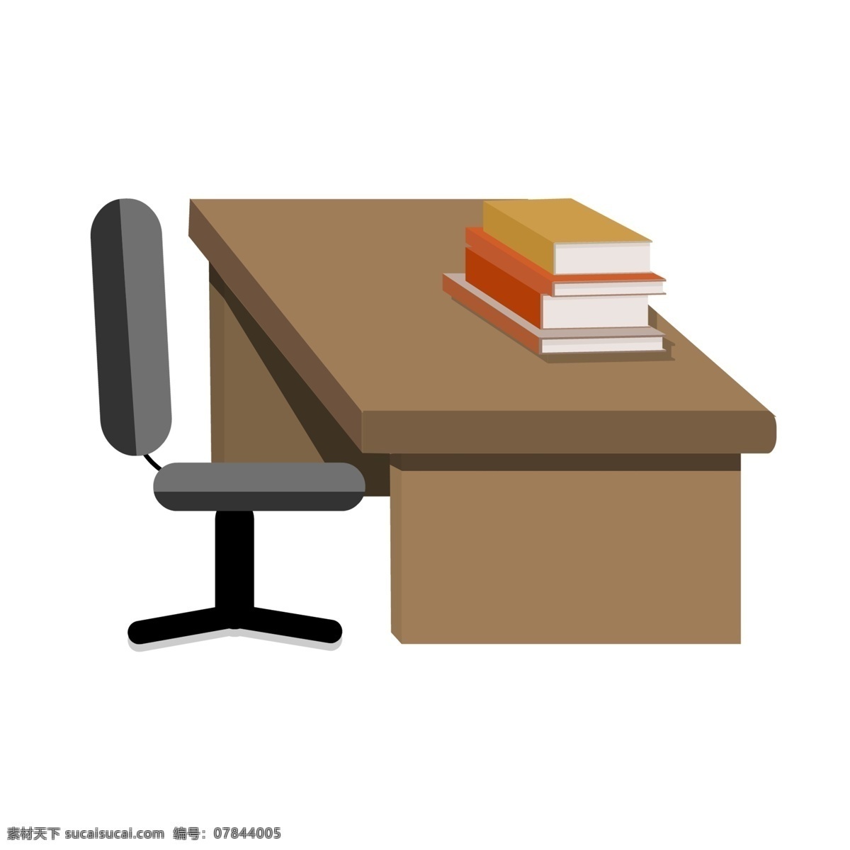 办公 桌子 办公用品 办公的桌子 卡通插画 办公文具 办公插画 办公室用品 棕色的办公桌