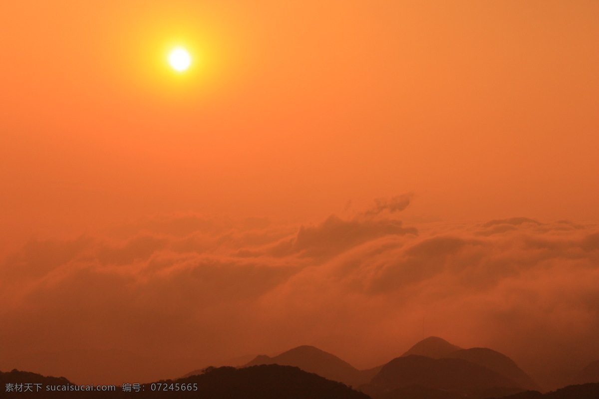 日落 红日 日出 红霞 云海日落 风景摄影 自然景观 山水风景