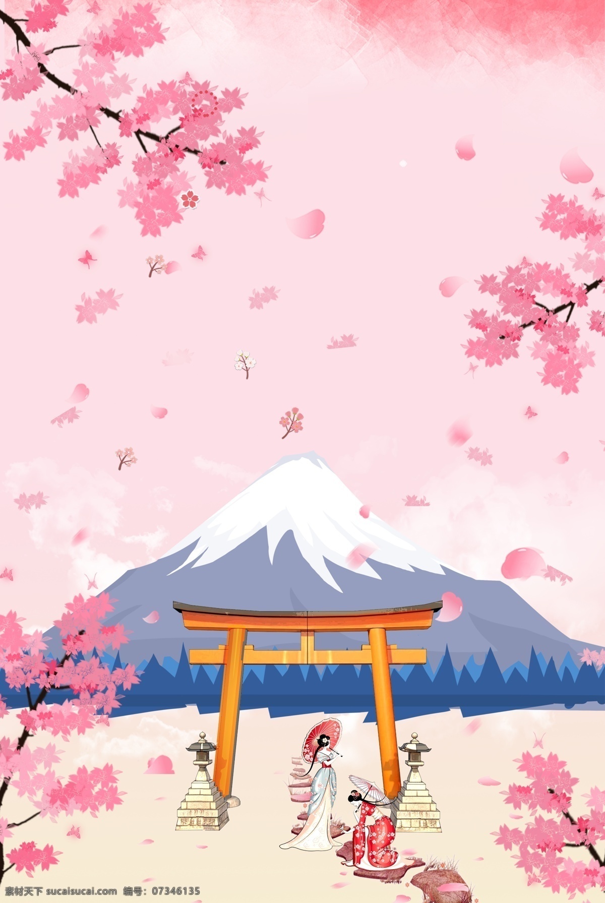 唯美 樱花 旅行 背景 樱花背景 旅游 日本 浪漫 樱花季