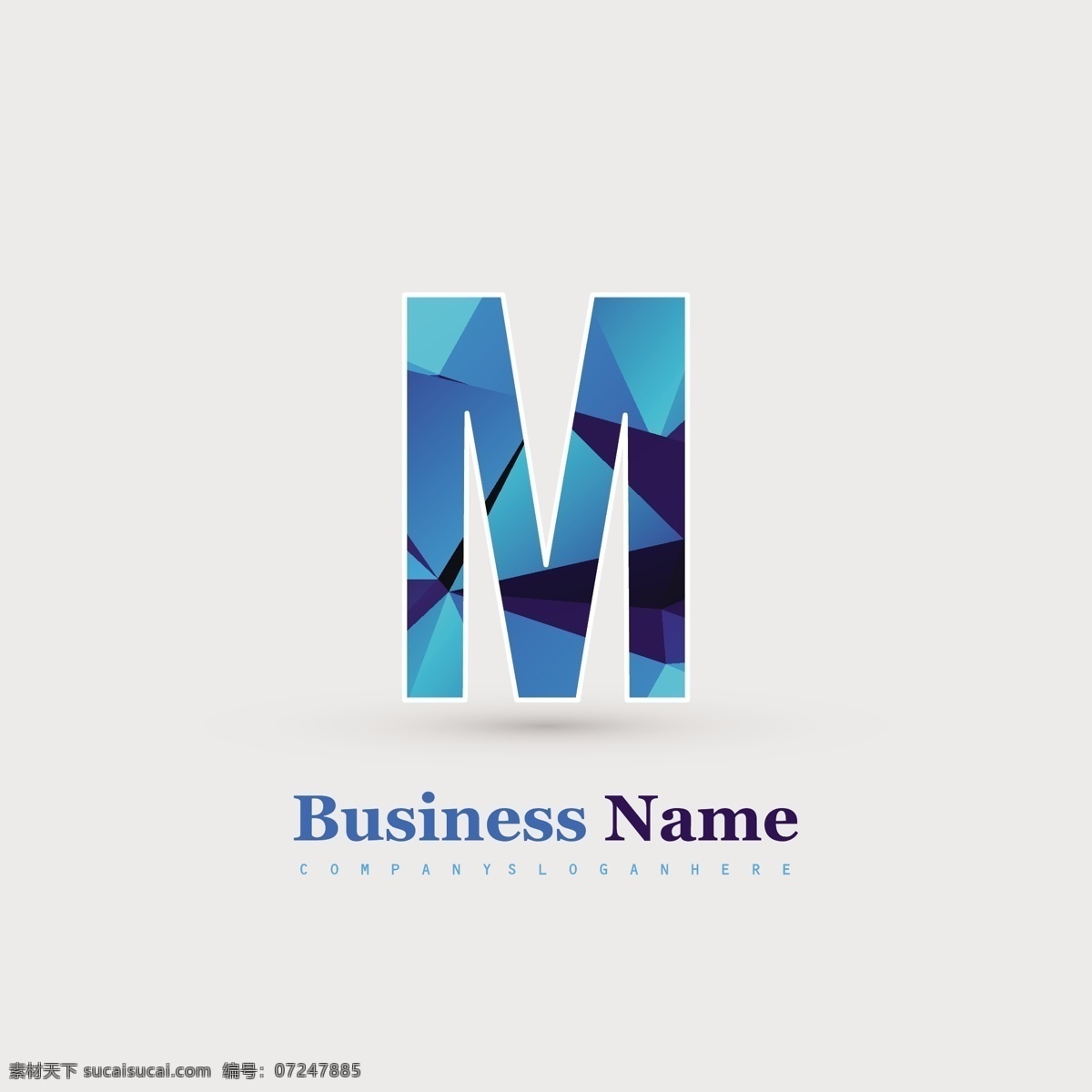 字母m标志 标识 业务 抽象的 蓝色的 营销 多边形 标志 信 企业 公司 品牌 抽象图案 形状 现代 身份 品牌标识 灰色