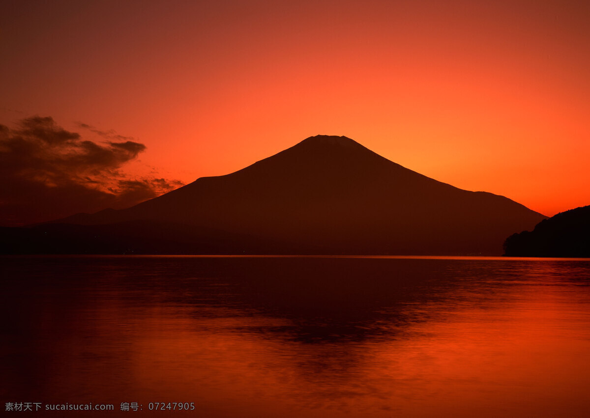 富士山 日本 雪山 旅游 国外旅游 37樱花 自然景观 自然风景 红色