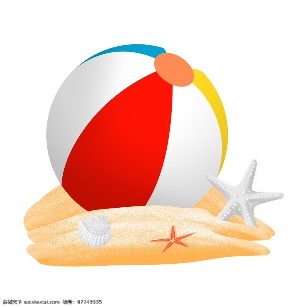 沙滩海星皮球 皮球 玩具 沙滩