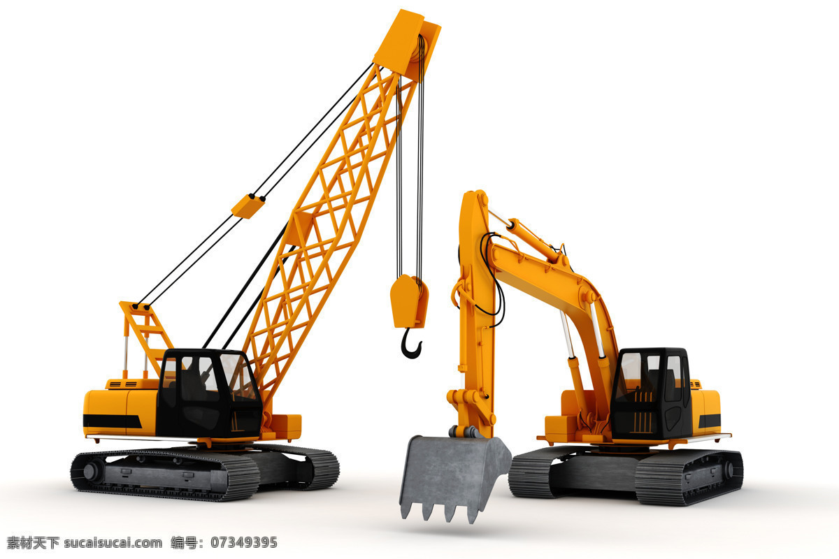 起重机 挖掘机 工程机械 建筑施工机械 机械设备 工业生产 现代科技