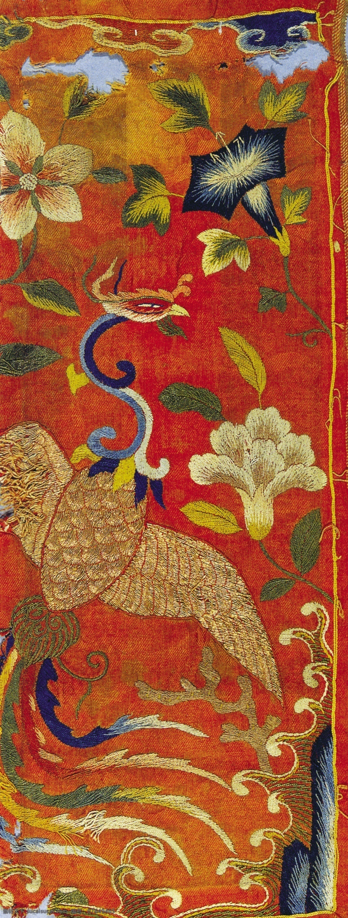 龙凤呈祥 分层 源文件 古画图片 花边 花纹 民间艺术 仙鹤图 中国 传统 元素 整合 中华刺绣 文化艺术
