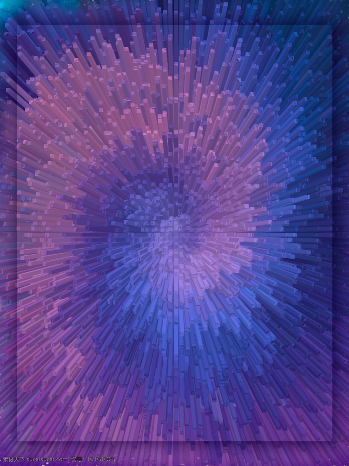 全 原创 紫色 3d 柱状 放射 抽象 背景 简约 旋涡