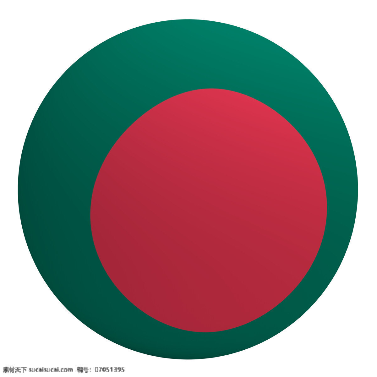 孟加拉 国旗 球 上 白色 隔离