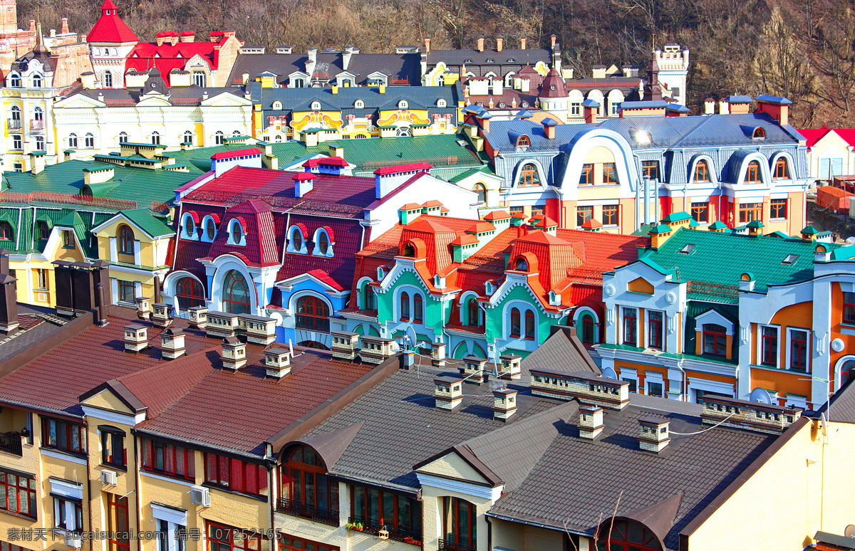彩色 房子 风景图片 乌克兰风光 乌克兰首都 基辅 城市风景 城市风光 美丽风景 风景摄影 美丽景色 旅游景点 环境家居 白色