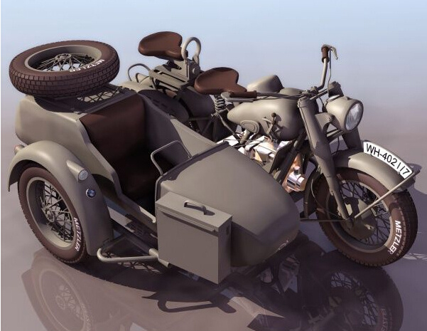 三轮 翻斗车 3d模型素材 摩托车 三轮翻斗车 游戏cg模型