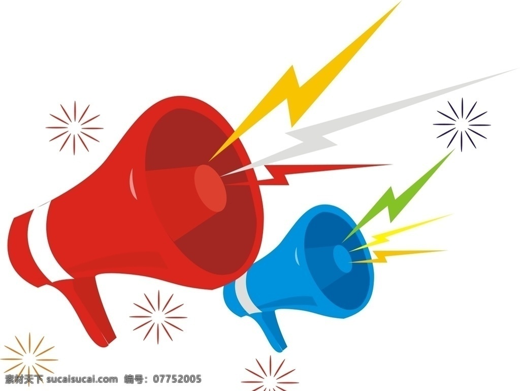 喇叭 扬声器 呼喊 卡通 夸张 漫画 手绘 呐喊 叫卖 大减价 大优惠 扩音器