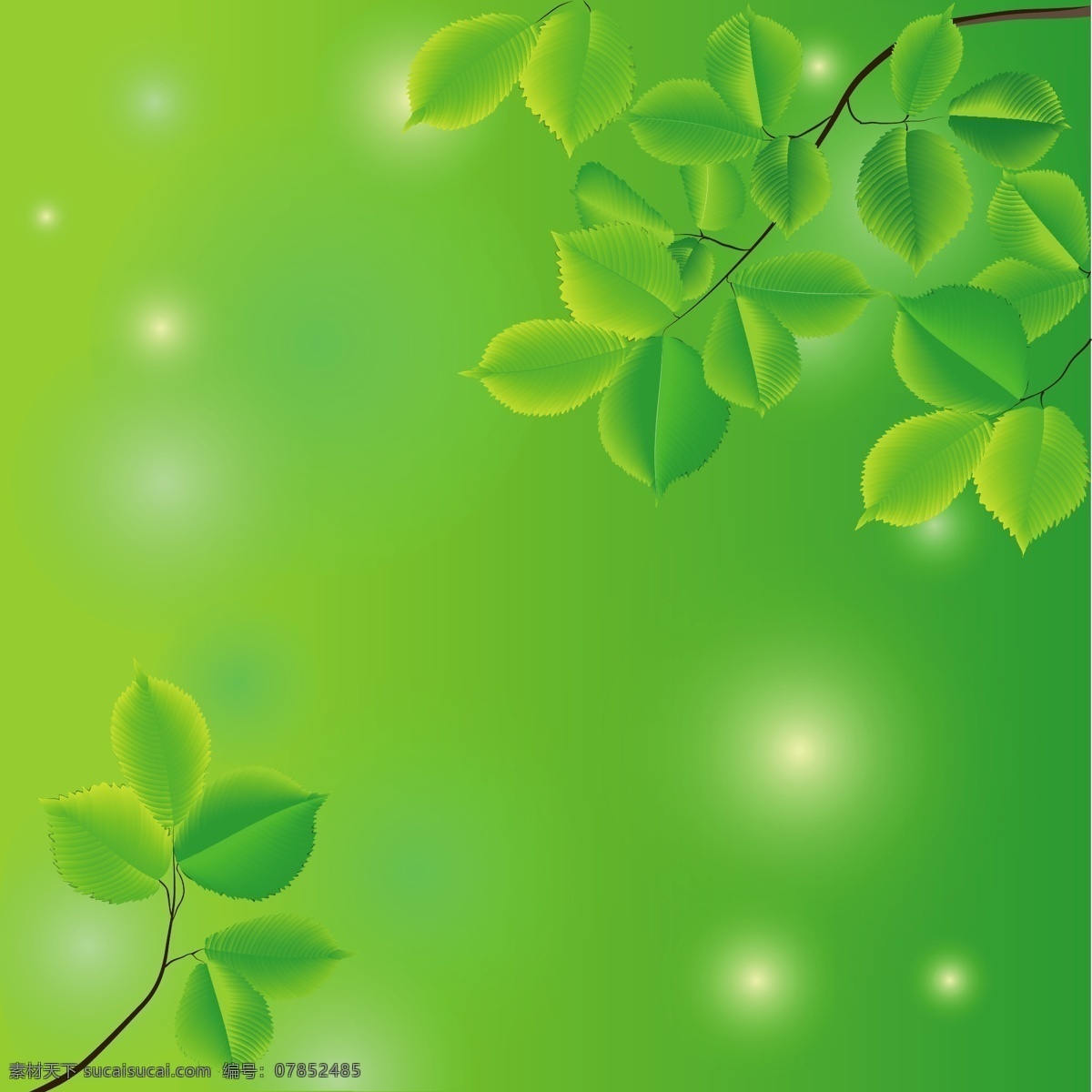 绿色树叶背景 绿色 树叶 叶子 绿色背景 背景图案 背景模板 底纹边框 矢量素材