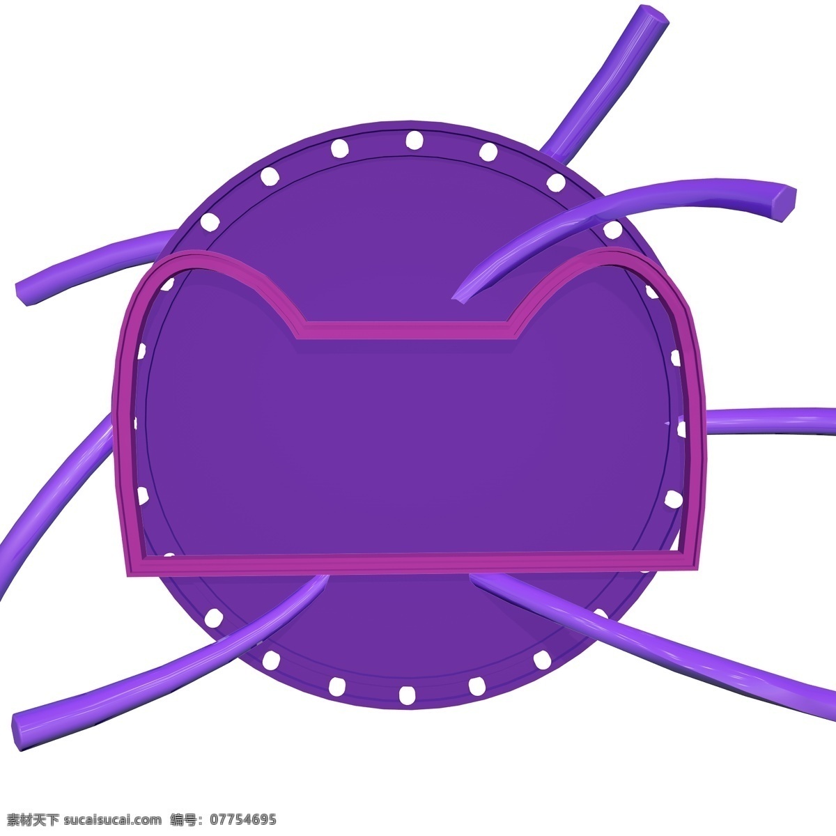 4cd 紫色 背景 圆盘 标题 标题圆盘 标题背景 c4d 免抠图 情人节 红金色 喜庆 漂浮 点缀 立体 装饰