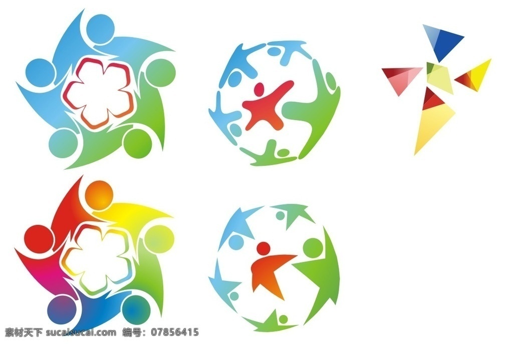 彩色logo 体育 运动 木棉花 花 人物 logo 标识 标志 vi 彩色 多色 设计图 标志图标 企业