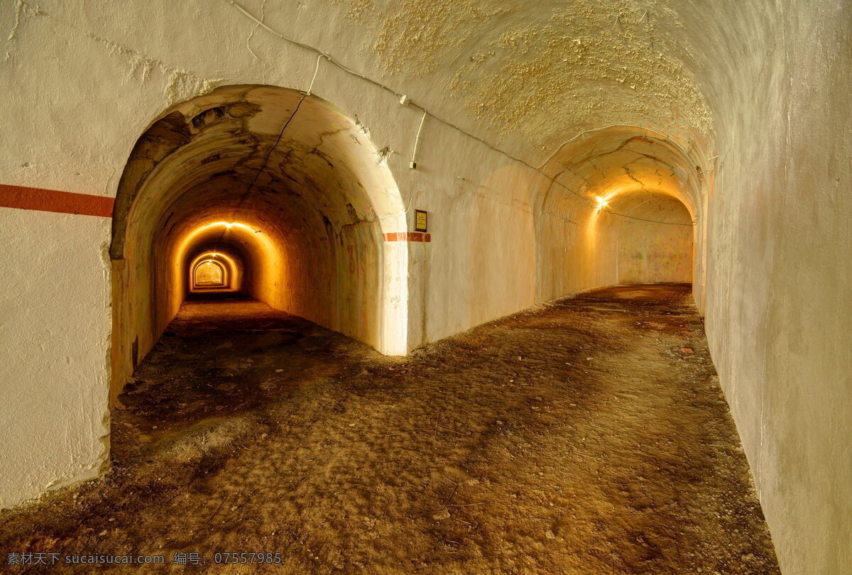 炮台坑道 坑道 风景 灯光 电线 室内摄影 建筑园林