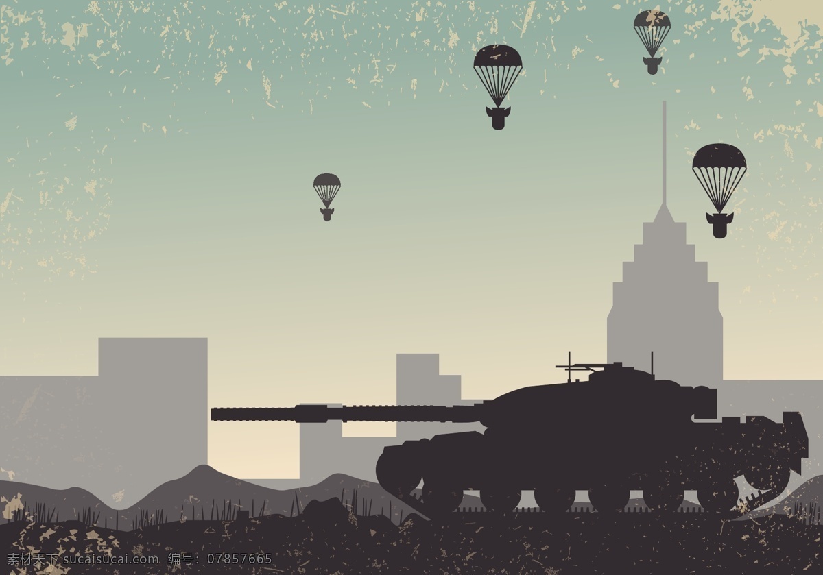 世界大战 坦克 背景 矢量 战争 武器 标志 俄罗斯的胜利 胜利日卡 胜利日 庆祝胜利 军队 2次世界大战 二战 二战伞兵