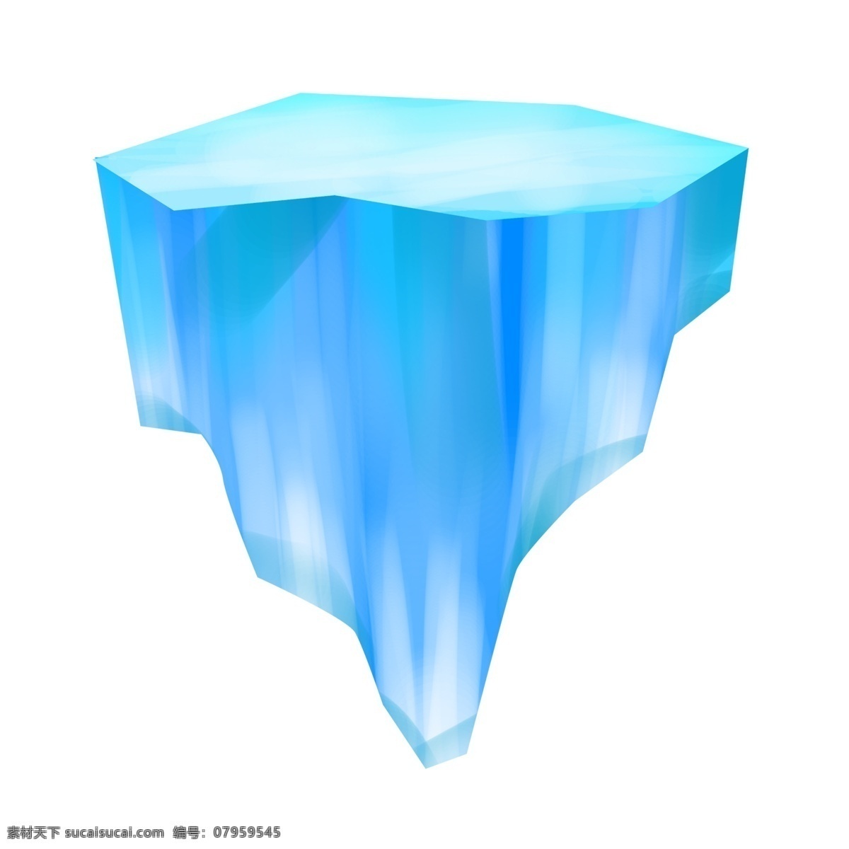 创意蓝色冰山 冰川 蓝色