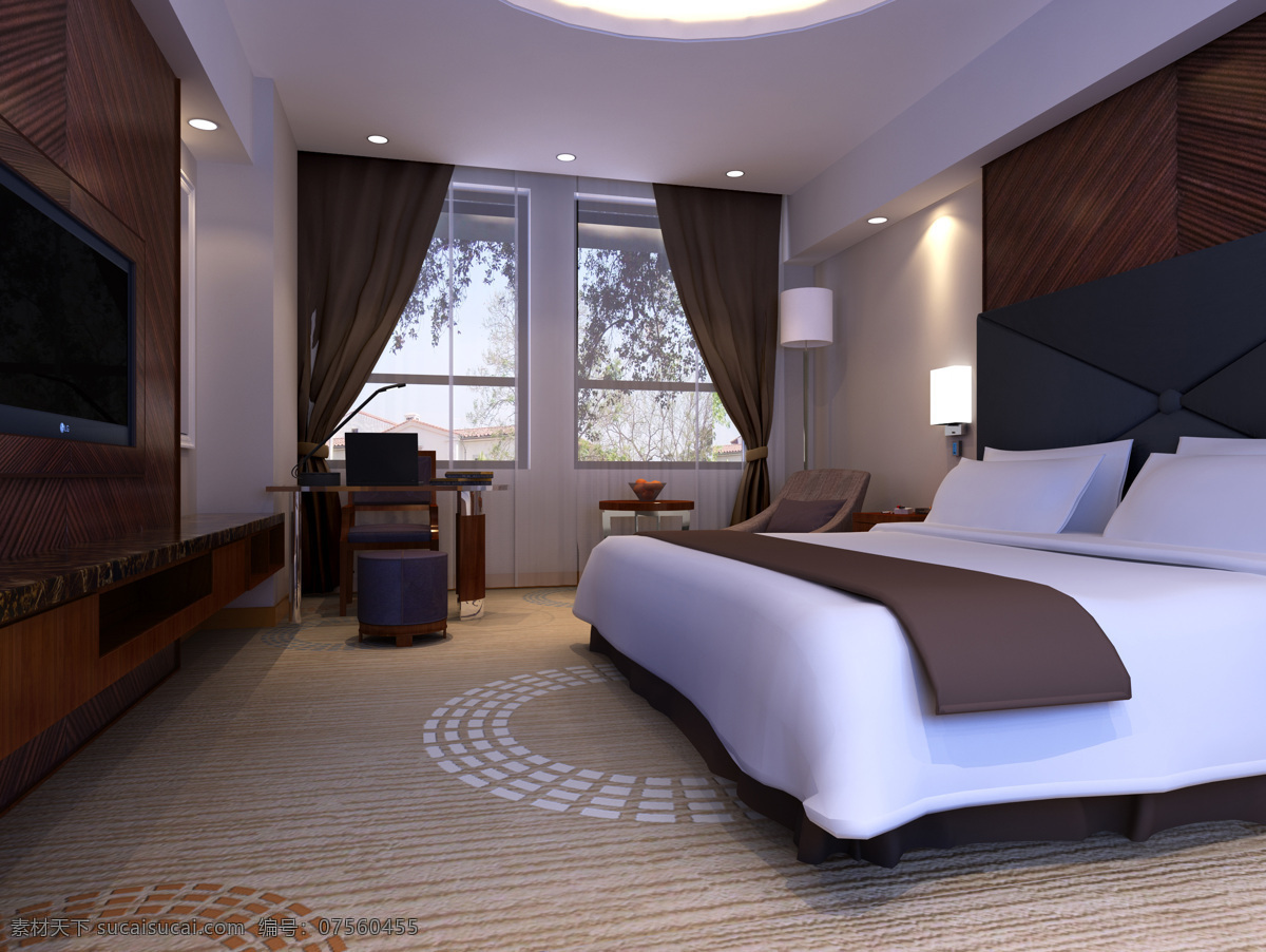 酒店 客房 地毯 效果图 矢量图 日常生活