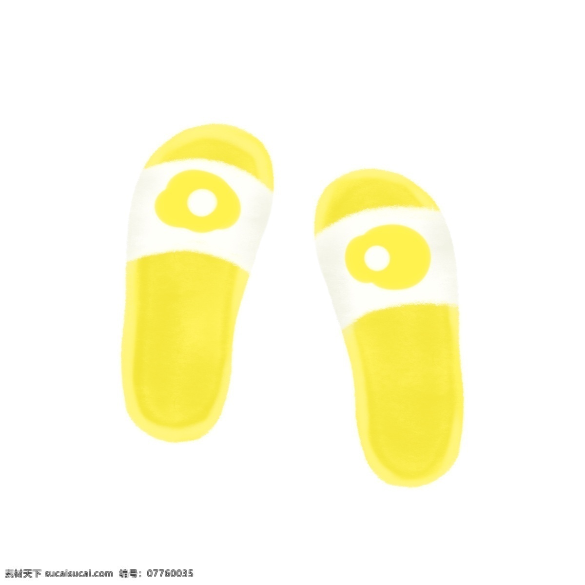 拖鞋凉鞋黄色 拖鞋 凉鞋 黄色 可爱 清新 卡通