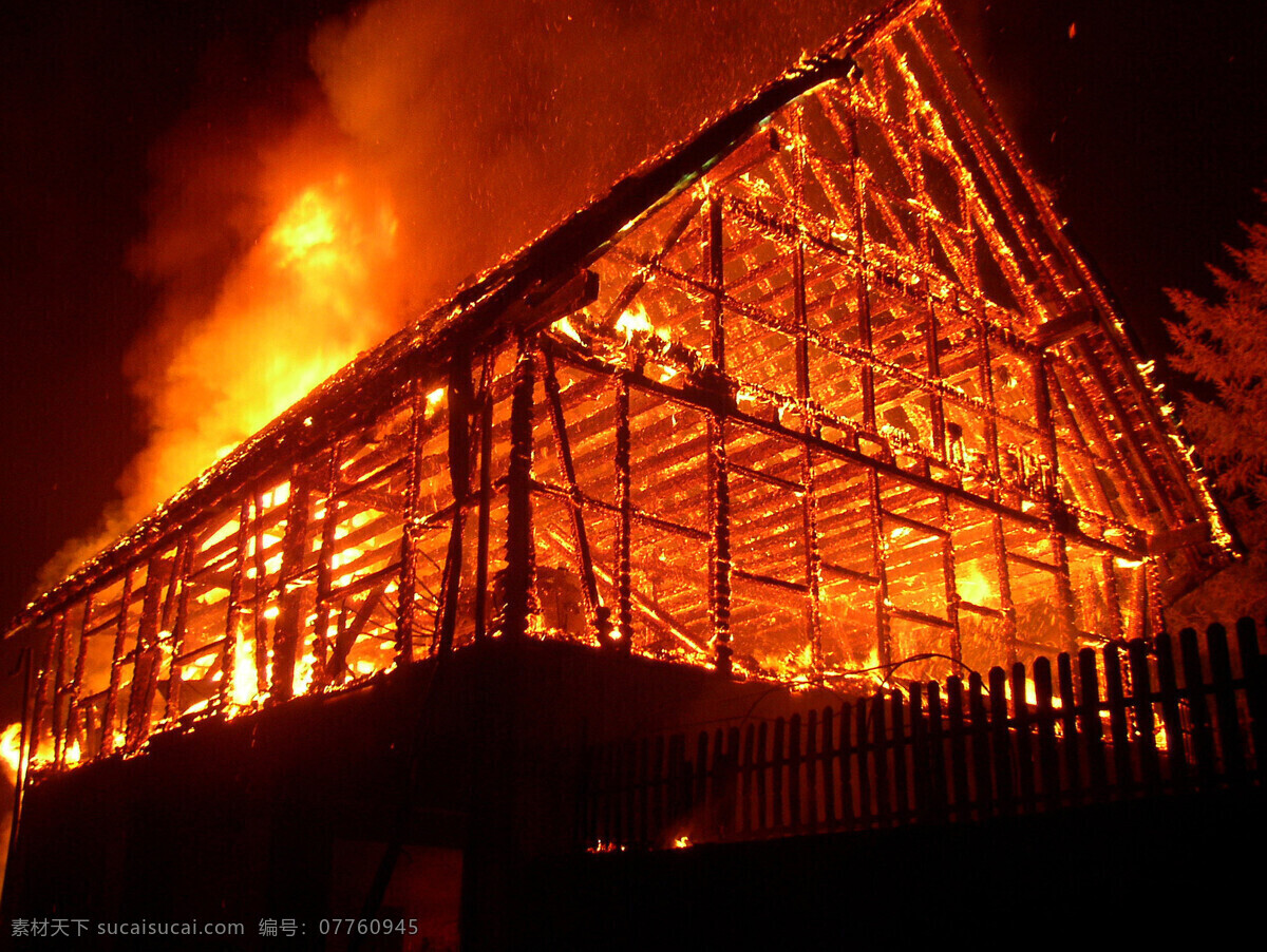 火灾 现场 燃烧的房子 大火 火焰 火苗 灾难 汽车图片 现代科技