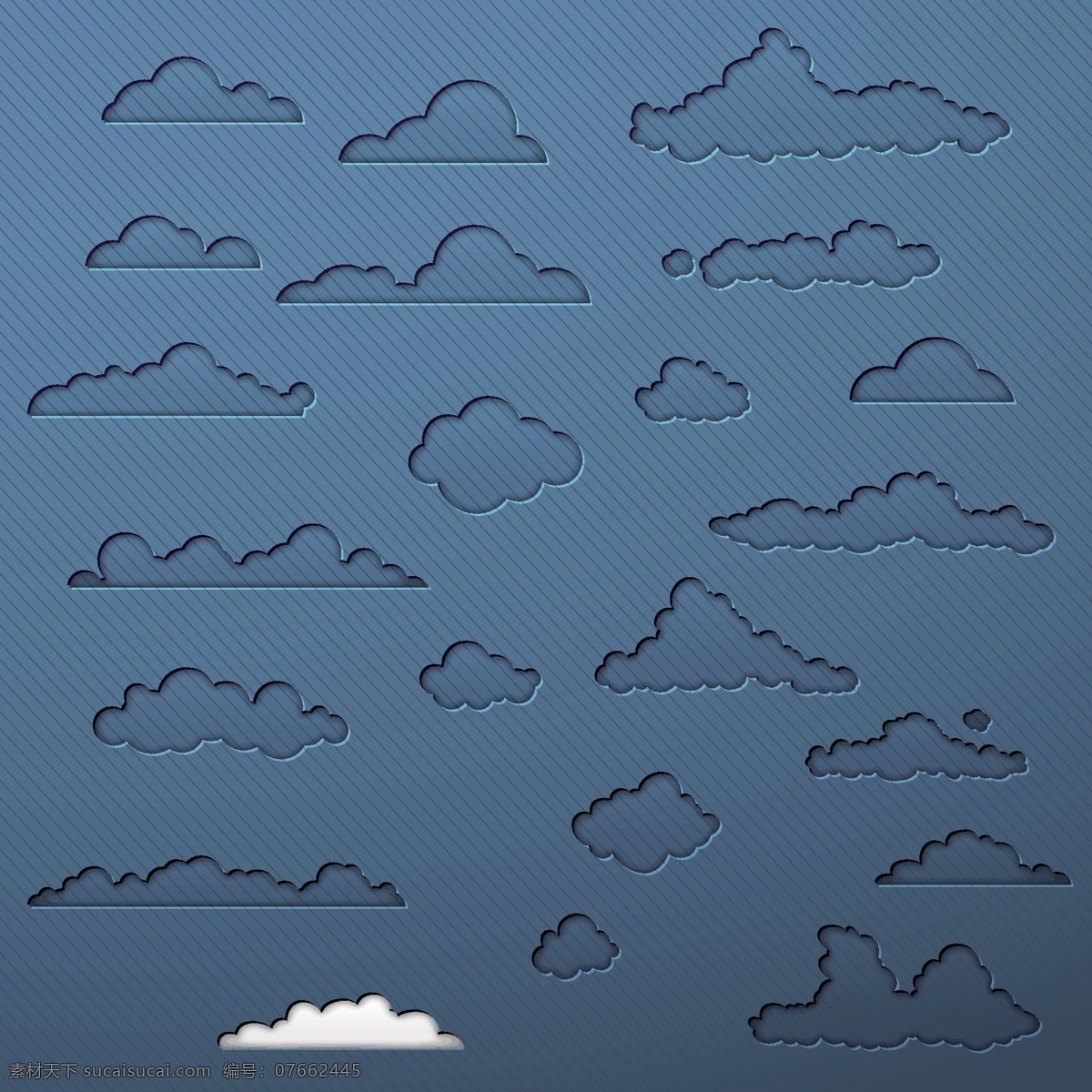 云朵背景边框 云朵背景 云计算图标 云系统图标 云服务 网络信息科技 云朵图标 生活百科 矢量素材 蓝色