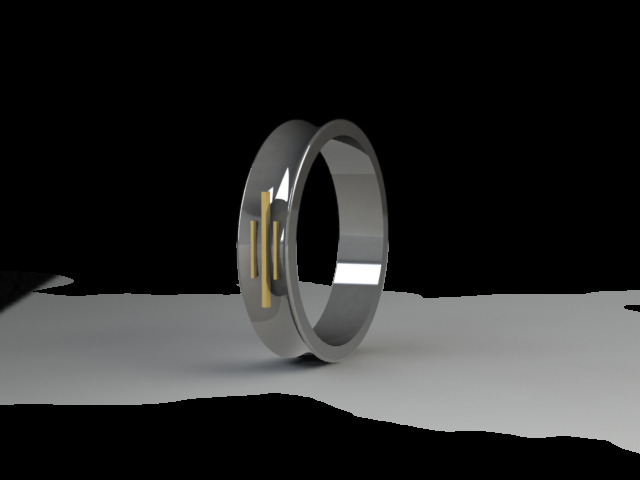 男子 三 杆 环 婚礼 戒指 男装 金 3d模型素材 其他3d模型