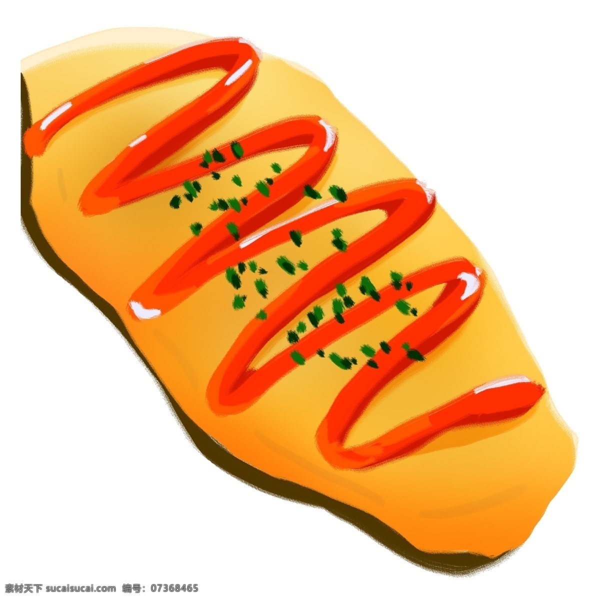 美味 蛋 包饭 番茄酱 元素 美食 食物 插画 卡通元素 手绘 蛋包饭 葱花