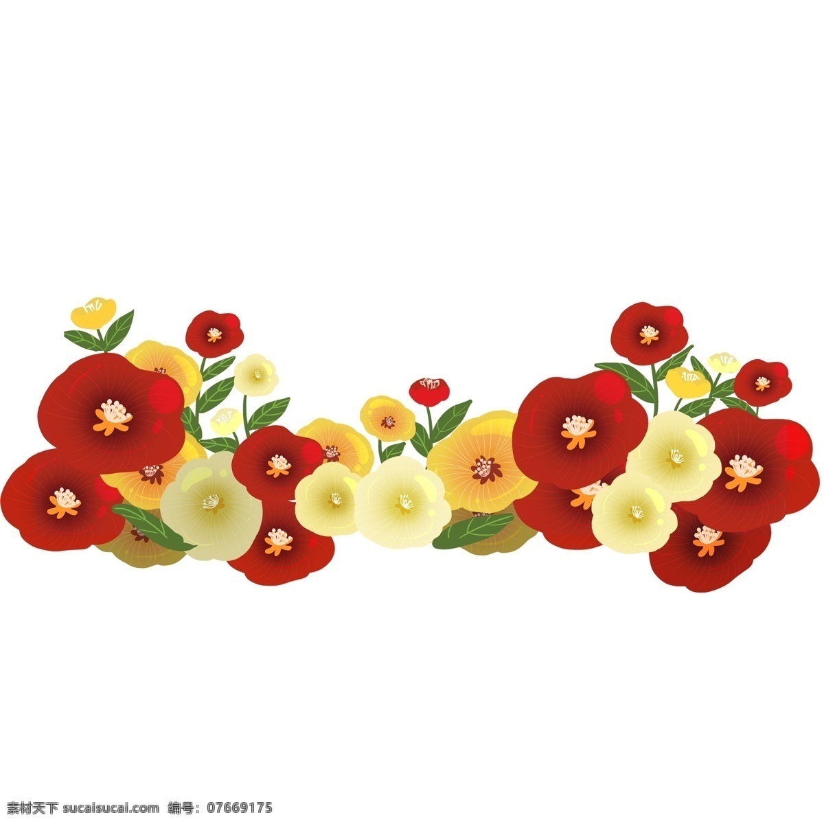 彩色 花朵 装饰 图案 鲜花 水彩 插画 创意 简约 小清新 手绘 元素
