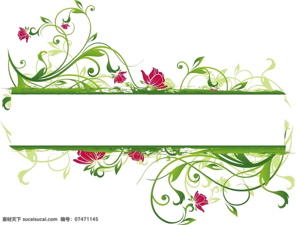 花朵 花纹 边框 红花 花朵花纹边框 小花 背景 矢量 矢量图 花纹花边