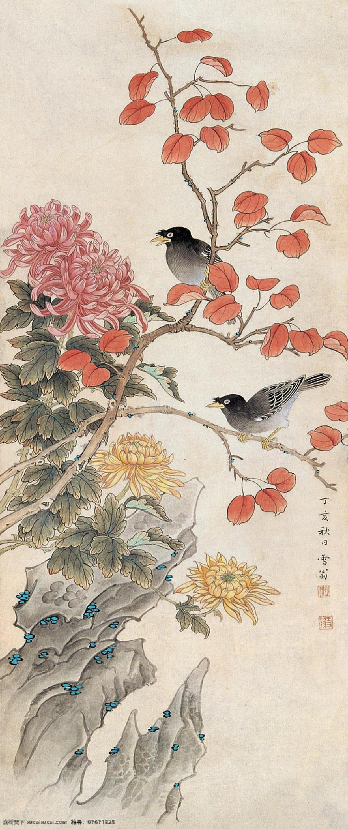 陈之佛工笔画 文化艺术 美术绘画 书画 稀世珍品 工笔 绘画 书法 绘画书法