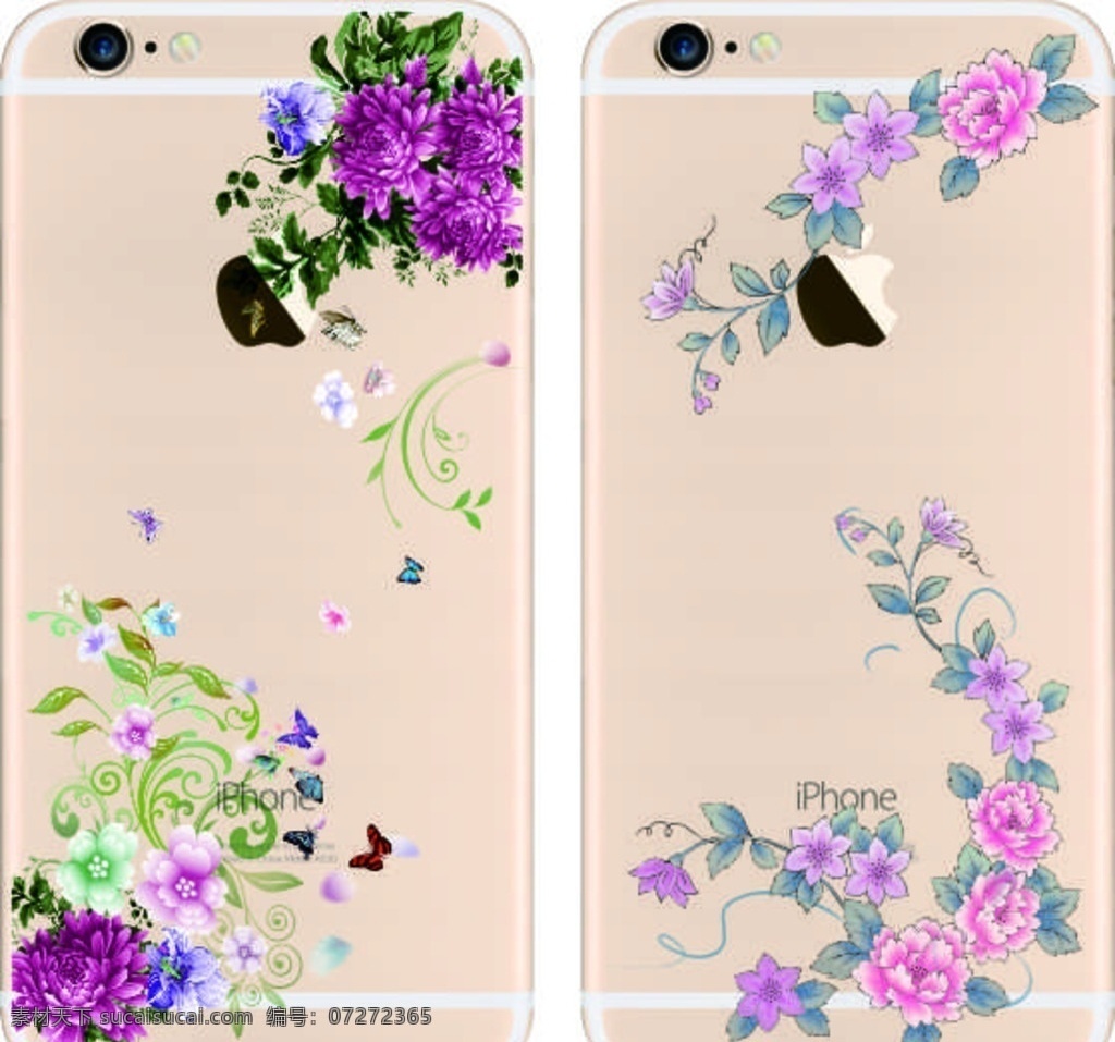 彩绘手机壳 时尚 手机套 彩印 打印 鲜花 花纹 sky