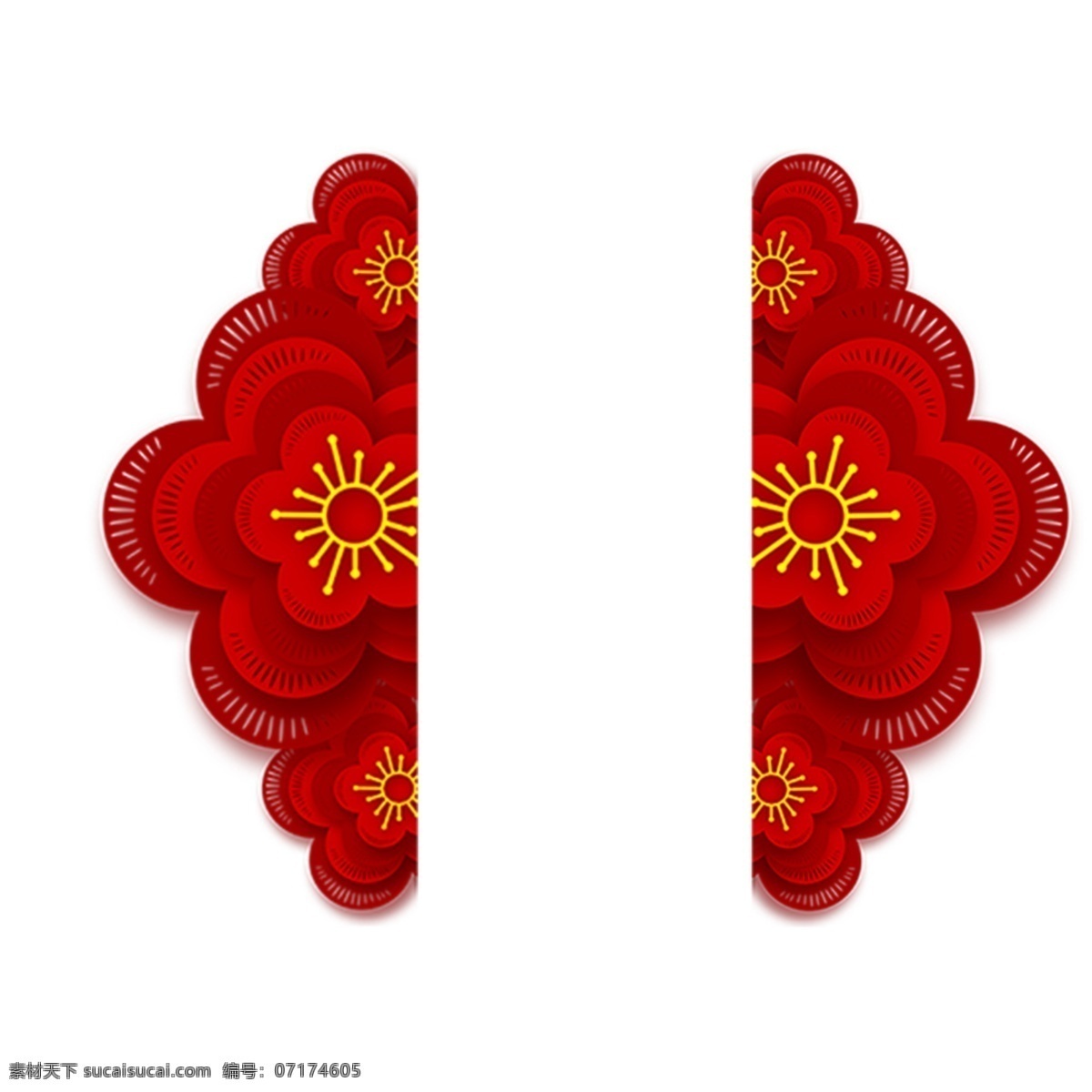 红色 复古 传统 花朵 中国 中国传统 复古花朵 红色花朵