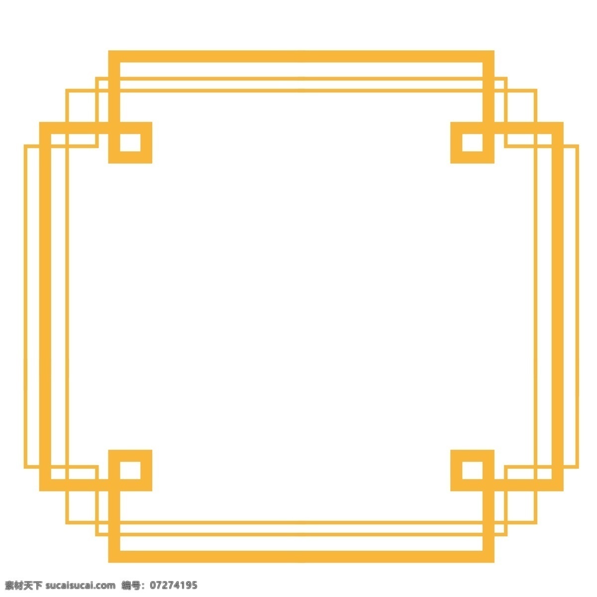 黄色 线性 边框 装饰 黄色的边框 线性边框 创意花纹边框 精美的边框 边框装饰 唯美的边框 卡通边框