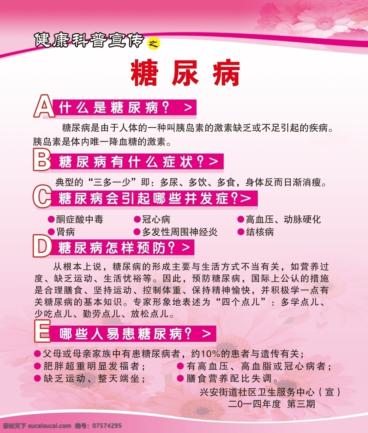 糖尿病 宣传栏 大夫 肥胖 高血压 冠心病 疾病 健康 门诊 生活方式 卫生室 医院 卫生院 医生 预防 展板 运动 原创设计 原创展板