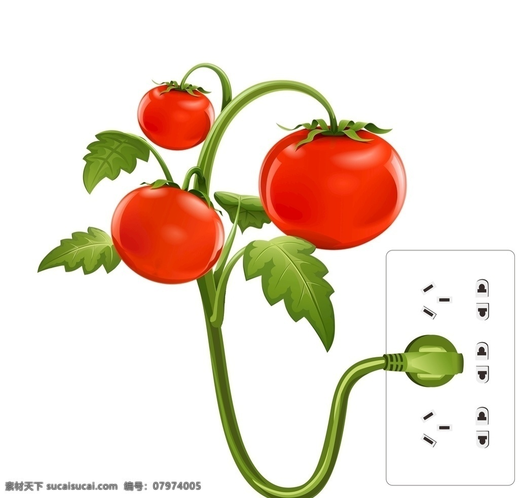 卡通 西红柿 番茄 卡通西红柿 西红柿灯 插座