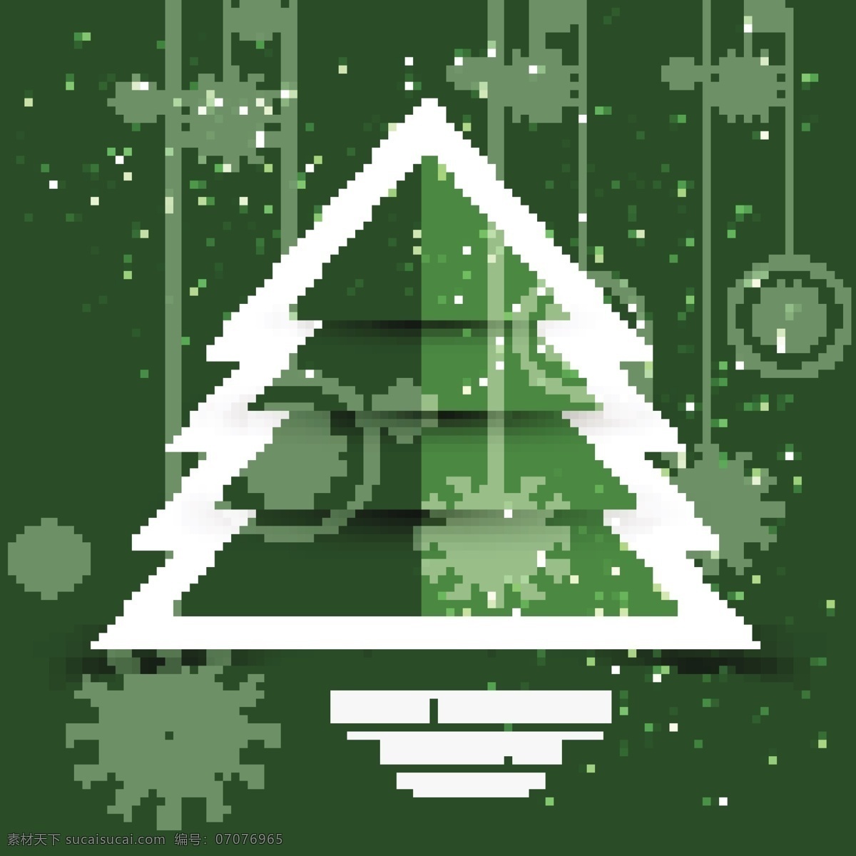 圣诞树 绿色背景 背景 圣诞节 圣诞快乐 冬天 平 雪花 装修 装饰 文化 冷 假期 圣诞球 季节 节日 十二月