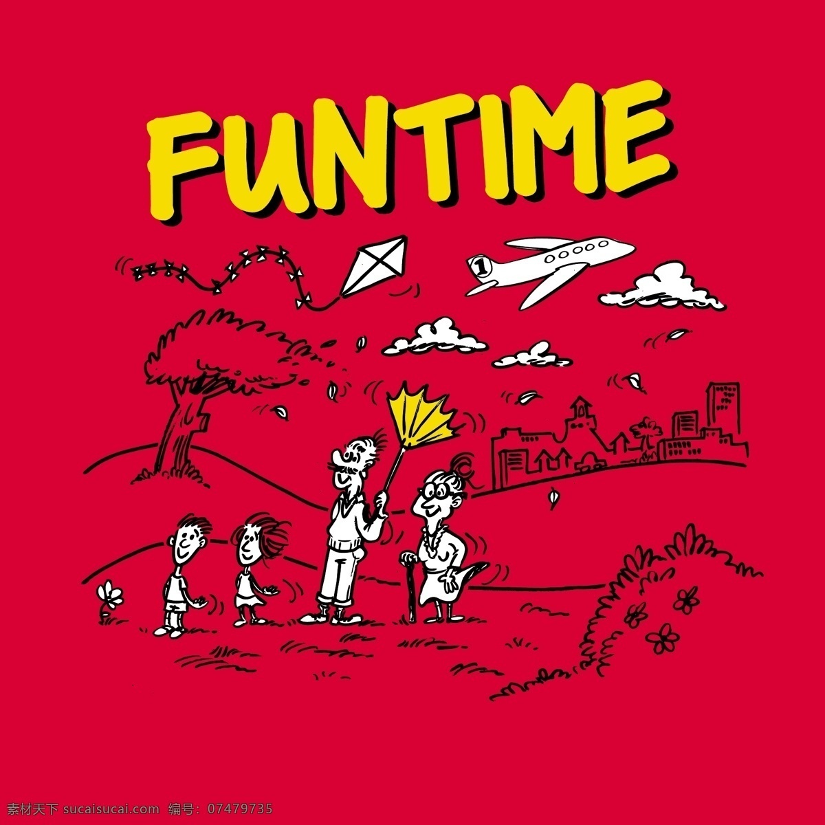 儿童 插画 儿童插画 儿童幼儿 矢量人物 线稿 游玩 矢量 模板下载 funtime 矢量图