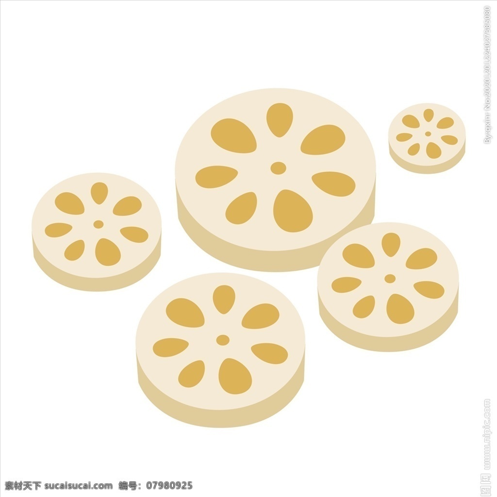 矢量藕片图片 藕片 矢量藕片 火锅食材 蔬菜 餐饮食材 藕 矢量元素 莲藕片 卡通设计