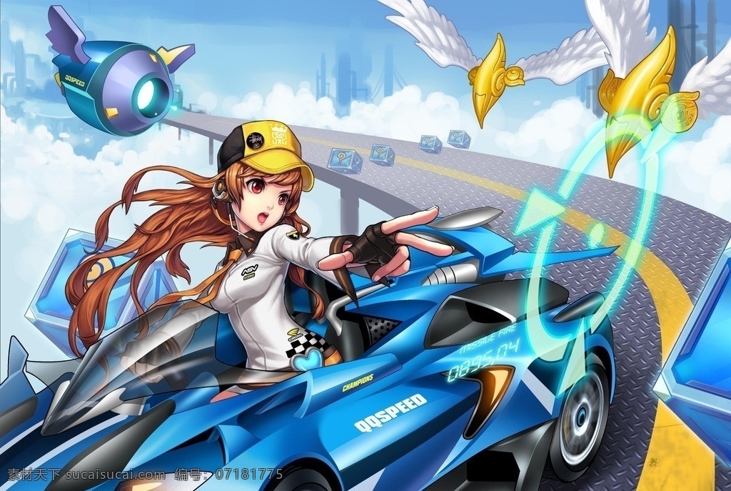 qq飞车 游戏壁纸 卡通人物 游戏背景图 动漫人物 动漫动画