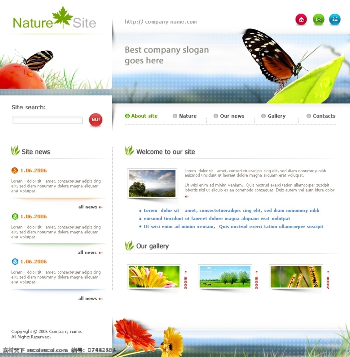 天然 生态 研究 网页模板 大气网页素材 时尚个性网页 网页素材