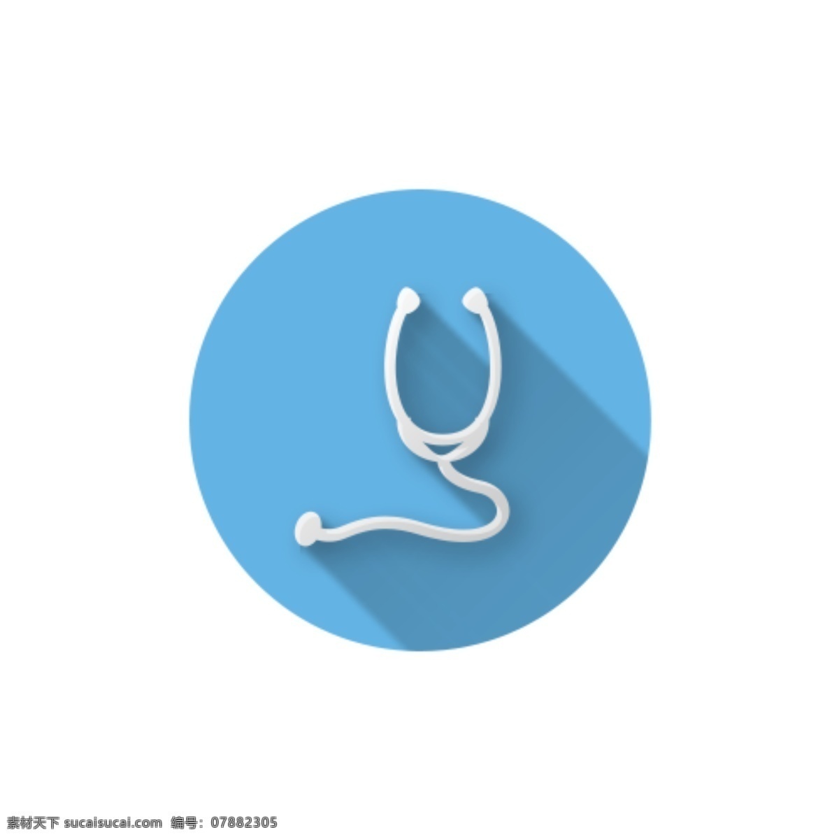 stethoscope 免 扣 听诊器 扁平 图标 医疗设备