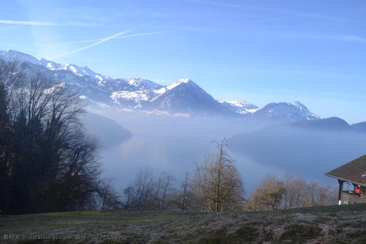 雪山美景 瑞士 雪山 琉森 美景 风景 旅游摄影 自然风景