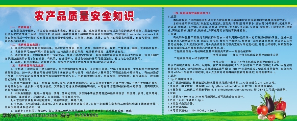 农产品 质量安全 农药残留 农残种类危害 检测方法 分层